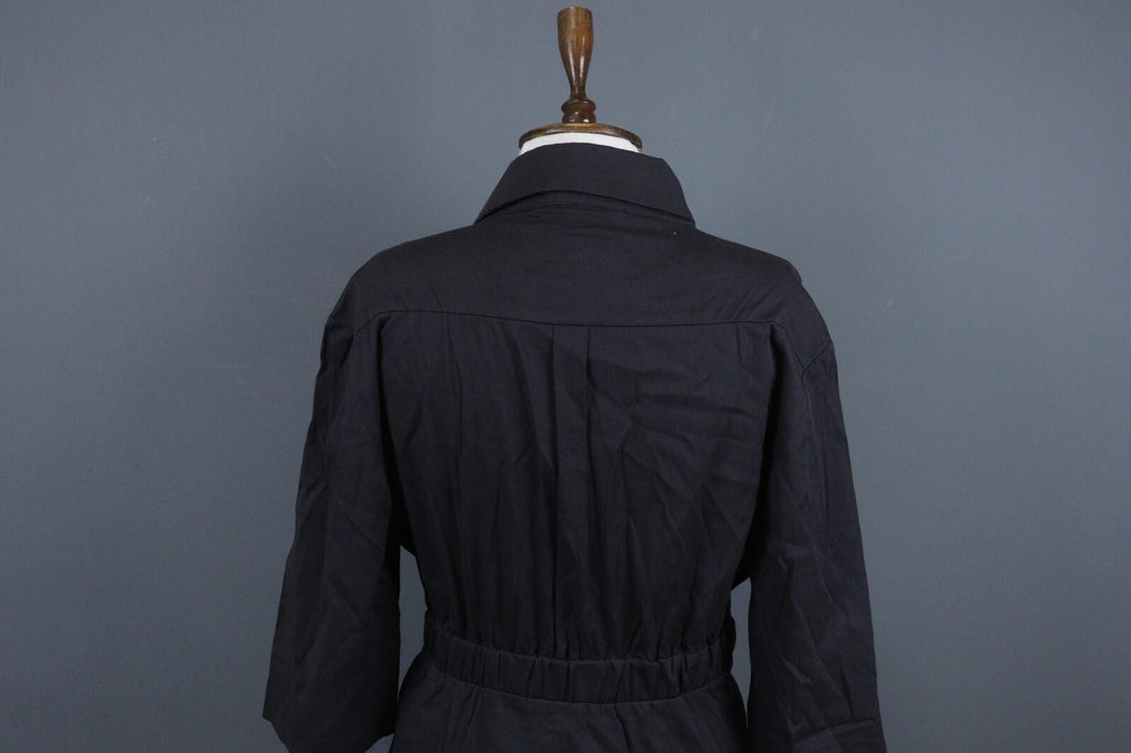 BA&SH Robe Sam Lady Dress Carbnone Collared Waist Belted Shirt Dress – Size 2