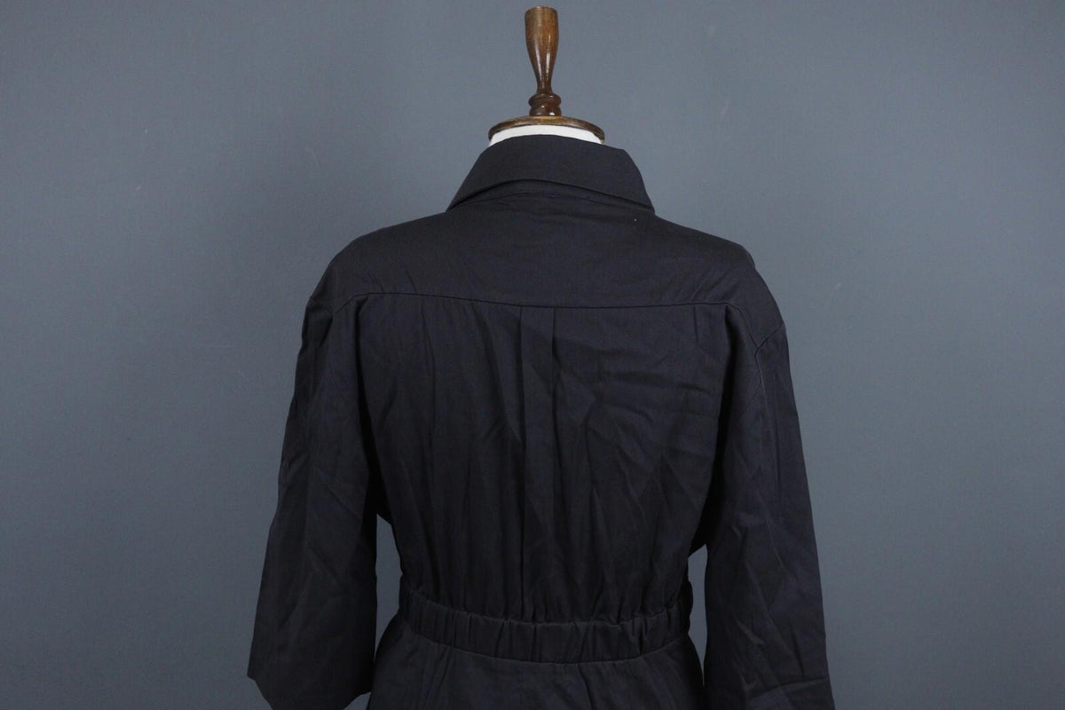 BA&SH Robe Sam Lady Dress Carbnone Collared Waist Belted Shirt Dress – Size 2