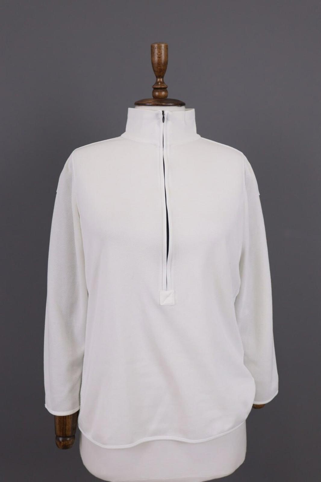 FRAUENSCHUH POLARTEC White 1/2 Zip Lightweight Fleece Top – Size XL