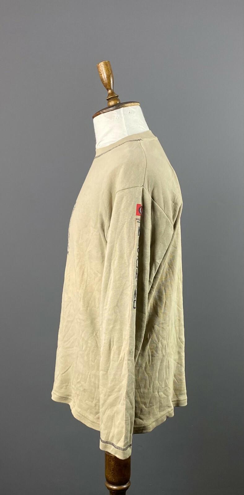 MOSCHINO JEANS Beige Cotton Big Logo Long Sleeve T-Shirt – Size XXL