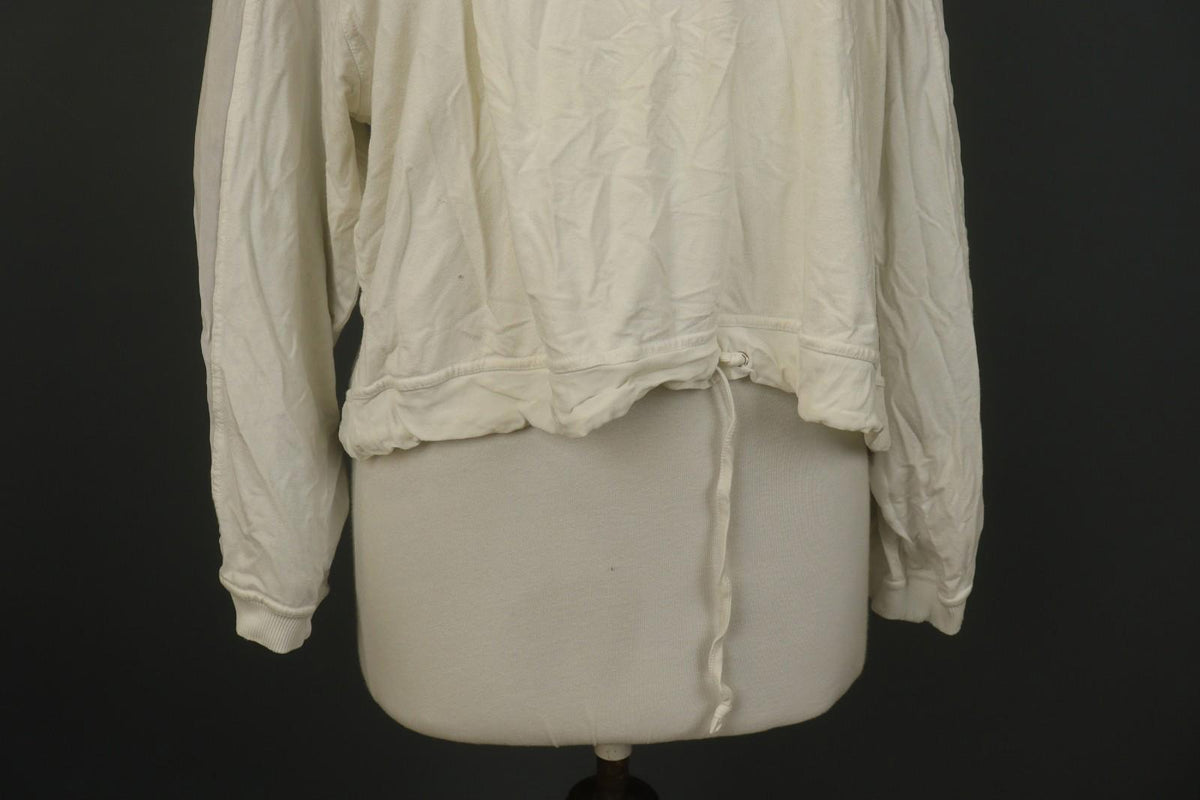 TRANSIT PAR SUCH White Raglan Sleeve Ribbed Hem Crew Neck Pullover Sweater Sz 3