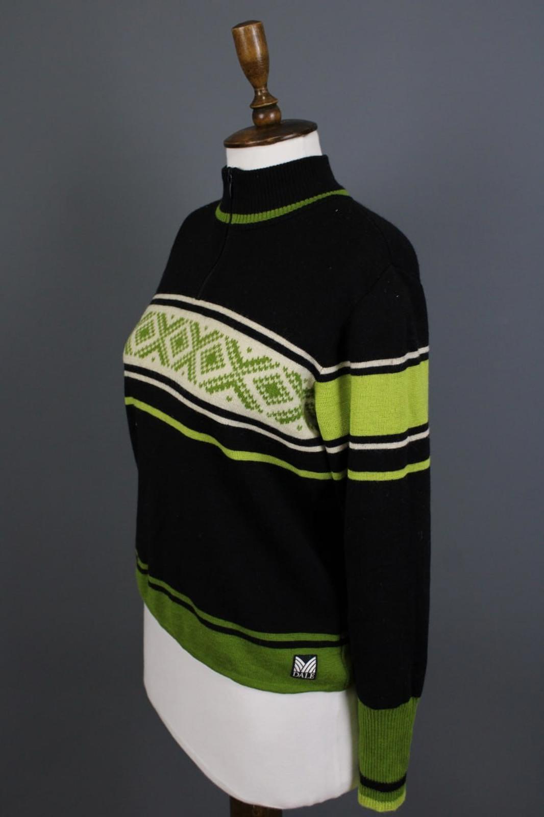 DALE OF NORWAY Multi Fair ISle Mock Neck Raglan Sleeve 1/4 Zip Sweater – Size M