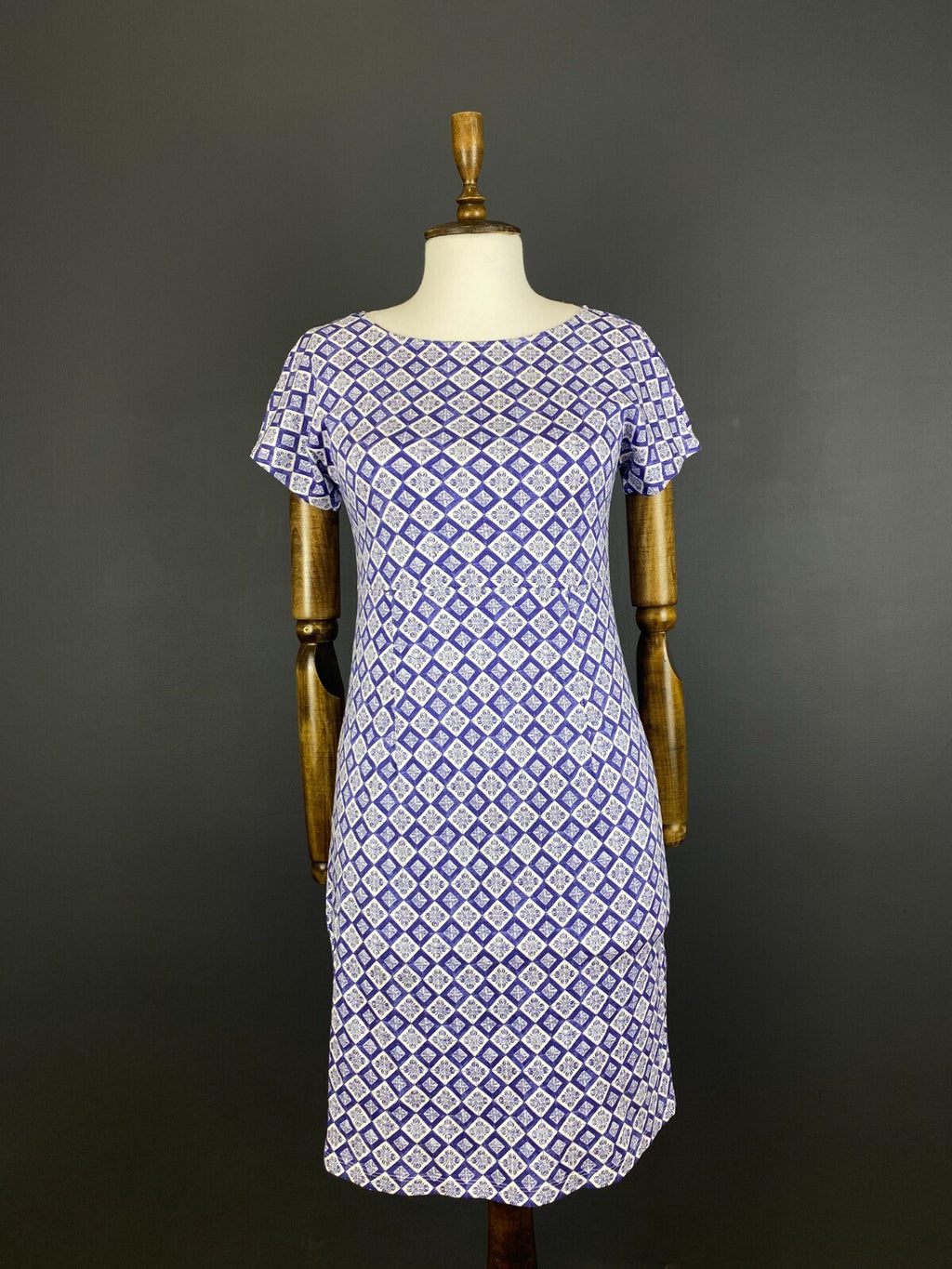 Weekend Max Mara Blue Desiner Short Sleeve A-Line Midi Dress – Size 40
