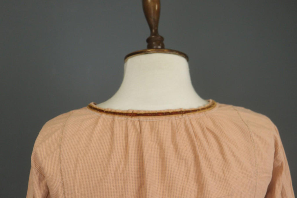 Marithé + François Girbaud Orange Cotton Long Sleeve Drawstring Blouse Top Sz 27