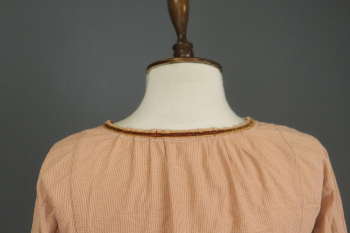 Marithé + François Girbaud Orange Cotton Long Sleeve Drawstring Blouse Top Sz 27