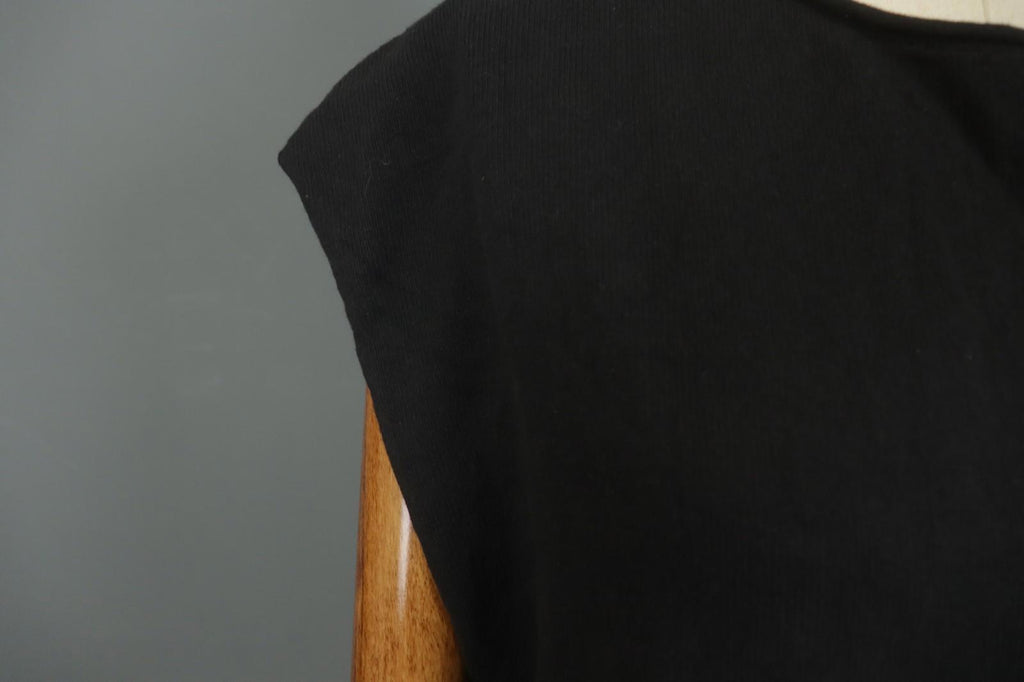 GUDRUN SJODEN Black 100% Cotton Cap Sleeve Crew Neck Pullover Shift Dress – Size M