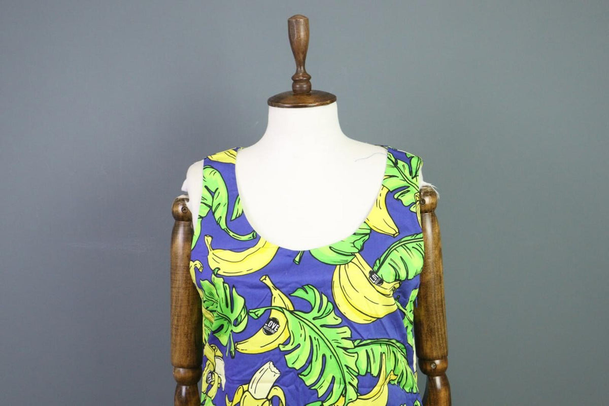 LOVE MOSCHINO Multicolor Fruits Sleeveless A-Line Short Dress – Size US 10 / I 46