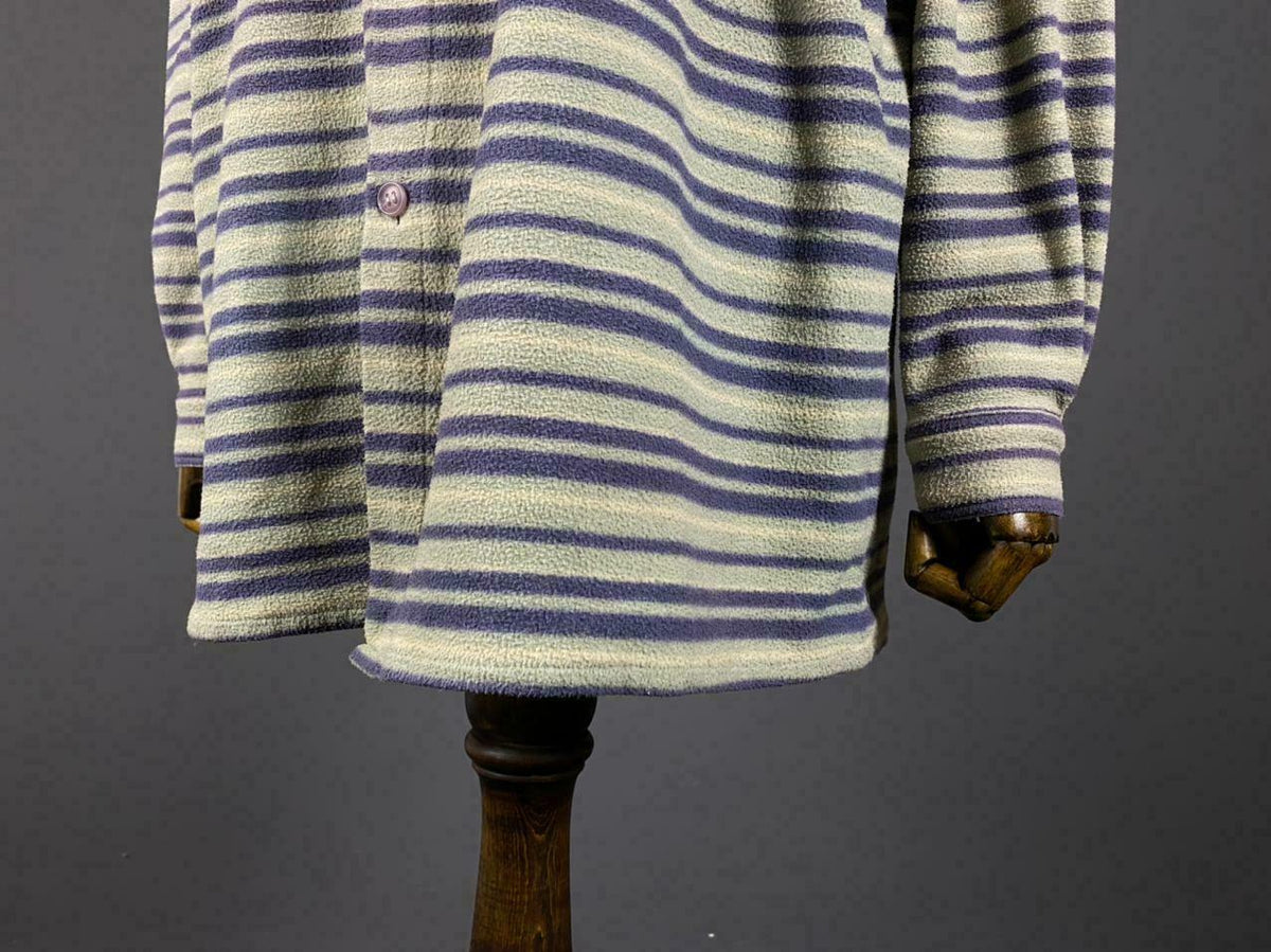 Mammut Outdoor Tecnopile Striped Button Up Sweater Fleece – Men's 2XL / XXL
