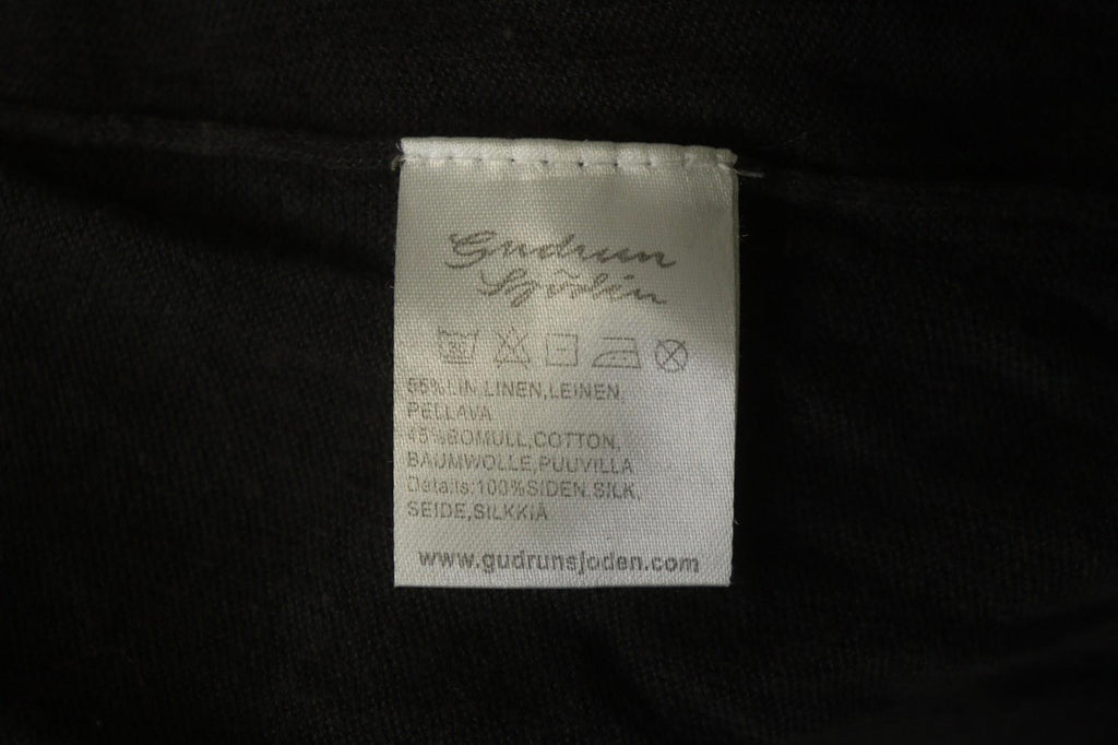 GUDRUN SJODEN Gray Linen Blend Round Neck Asymmetrical Hem Sweater Dress – Size XL