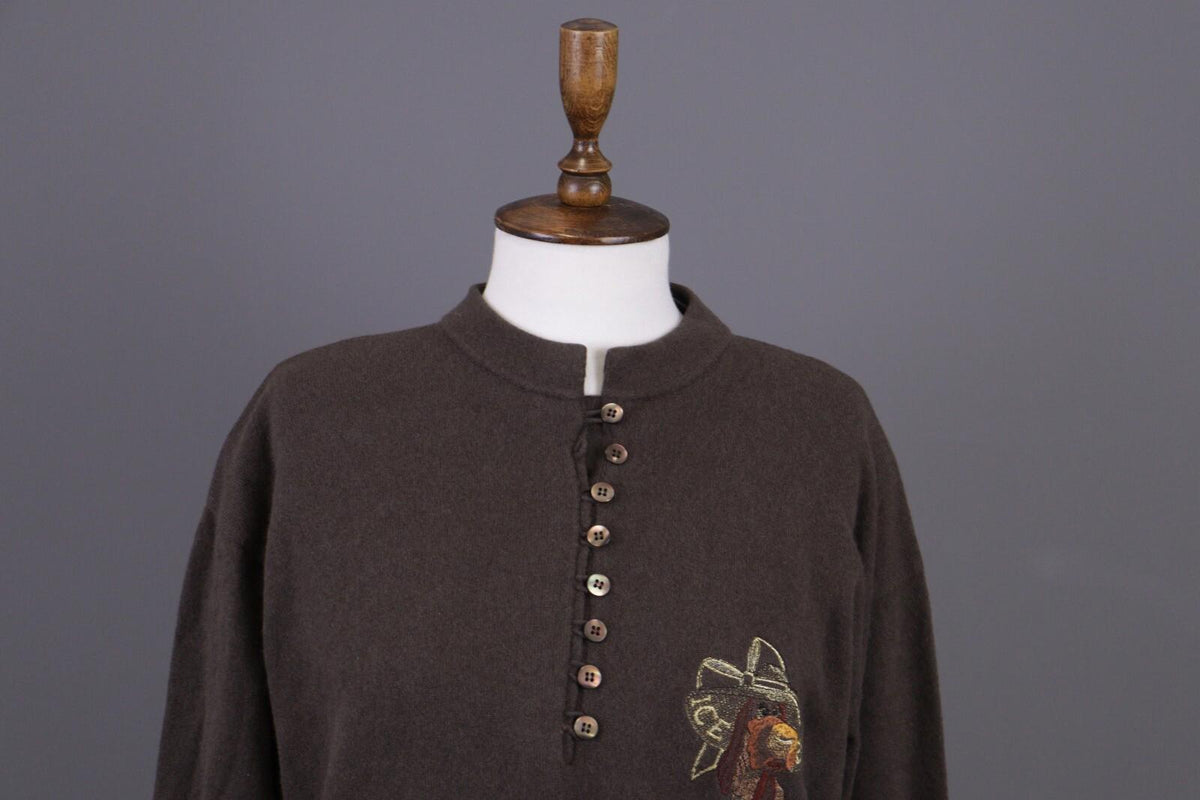 ICEBERG Brown Wool Oversized Knit Sweater – Size 40 M