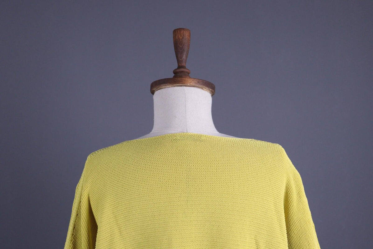 Used OSKA Yellow V-Neck Lagenlook Long Sleeve Tunic Top – Size 4