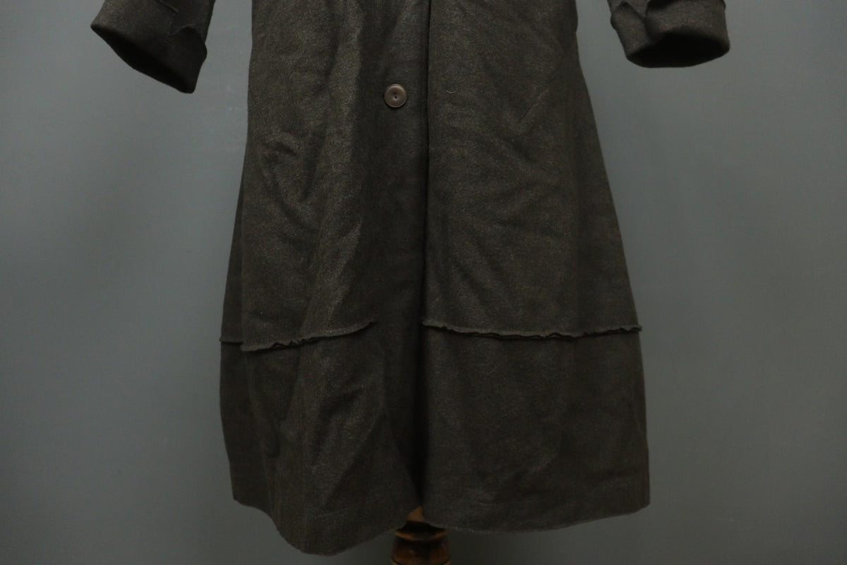OSKA Brown 100% WOOL Regular Fit Shawl Collar Button Front Cardigan – Size 4