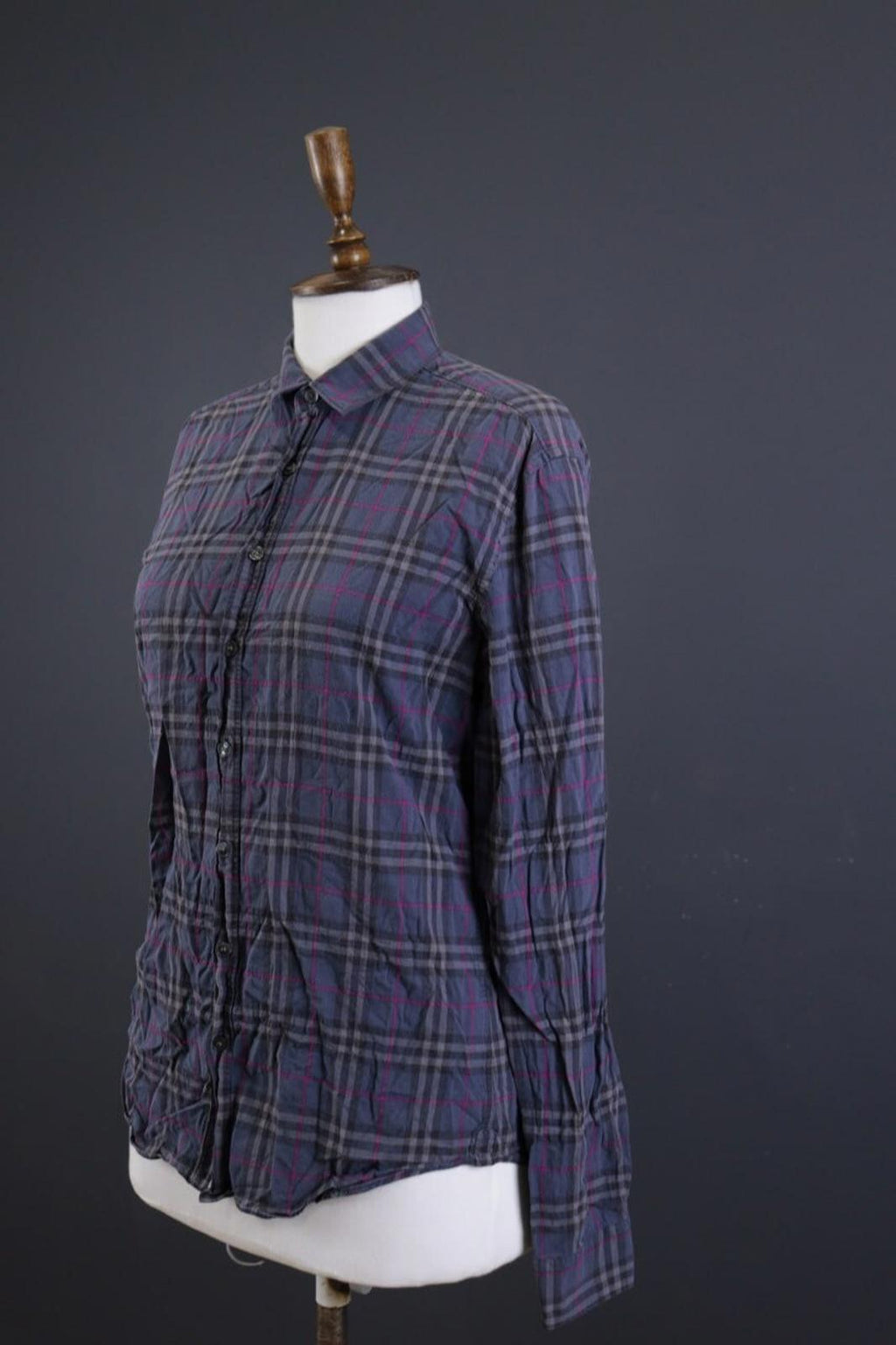 BURBERRY BRIT Multicolor Nova Check Long Sleeve Button Down Blouse Shirt – Size M
