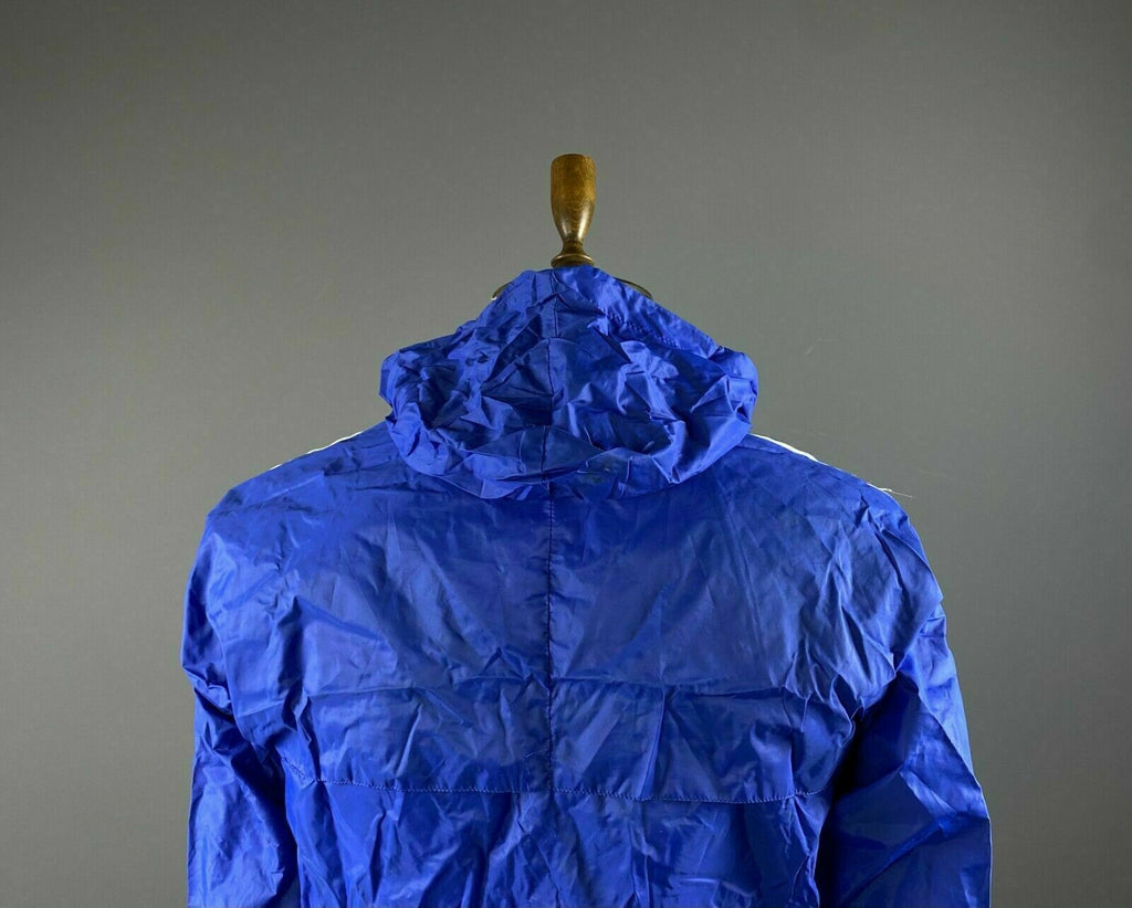 Vintage Adidas Ventex Blue White Stripe Nylon Track Jacket – Men's M