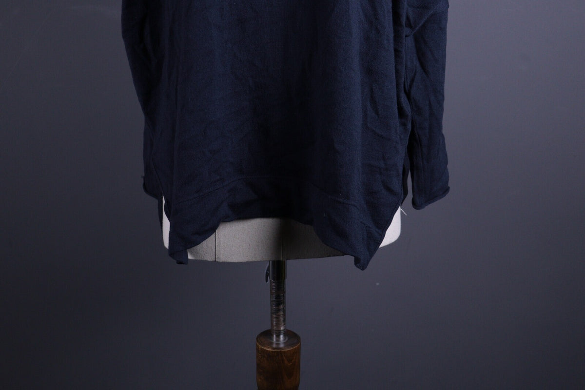 Annette Gortz Dark Blue Wool Hooded Oversized Sweater – Size M