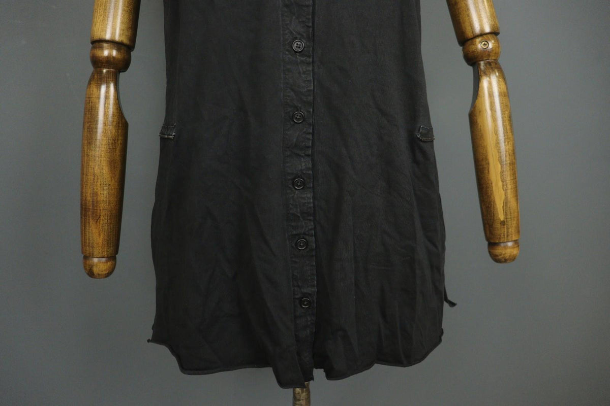 RUNDHOLZ DIP Black Casual Short Sleeve Collared Full Button Front Shirt – Size M