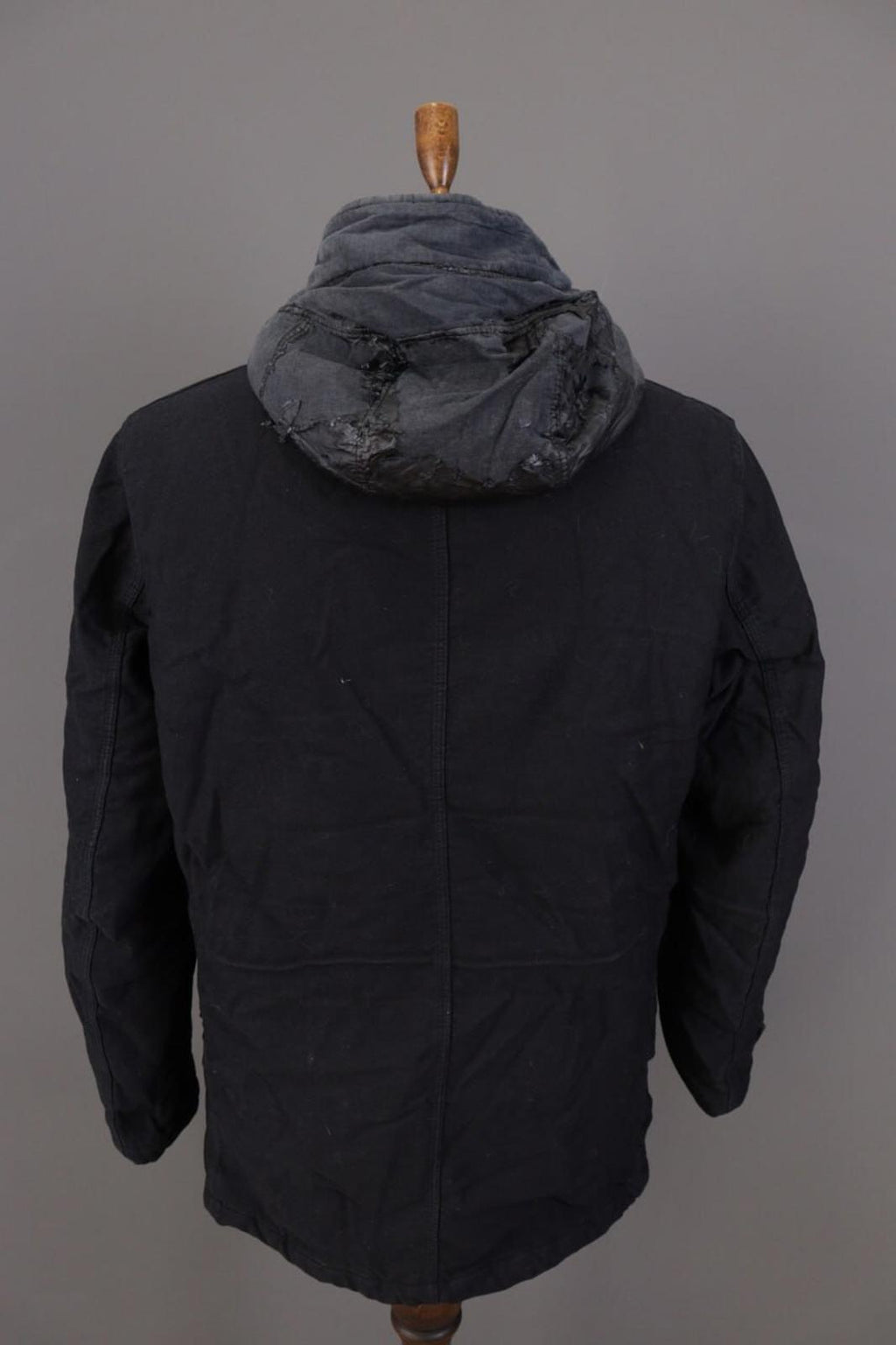 STONE ISLAND Blue Wool Multipockets Cago Hooded Full Zip Jacket – Size L