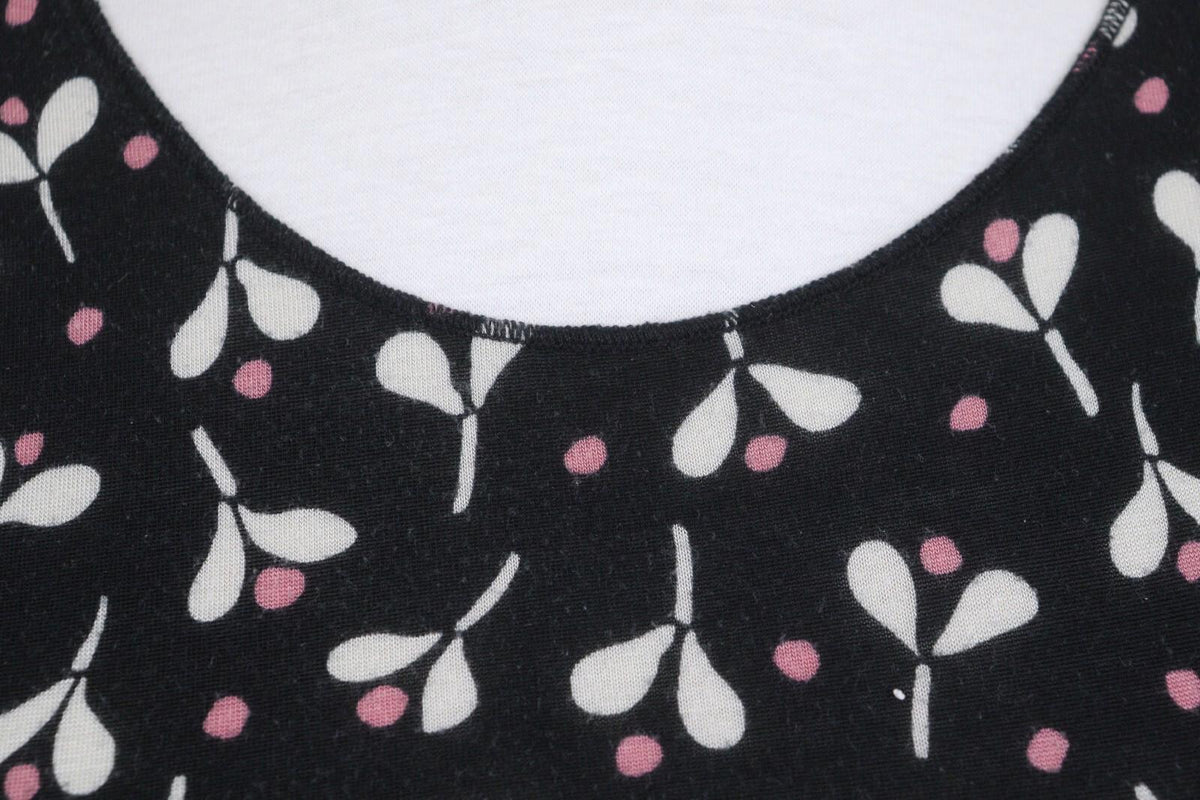 GUDRUN SJODEN Black Geometric Long Sleeve Top Blouse – Size S