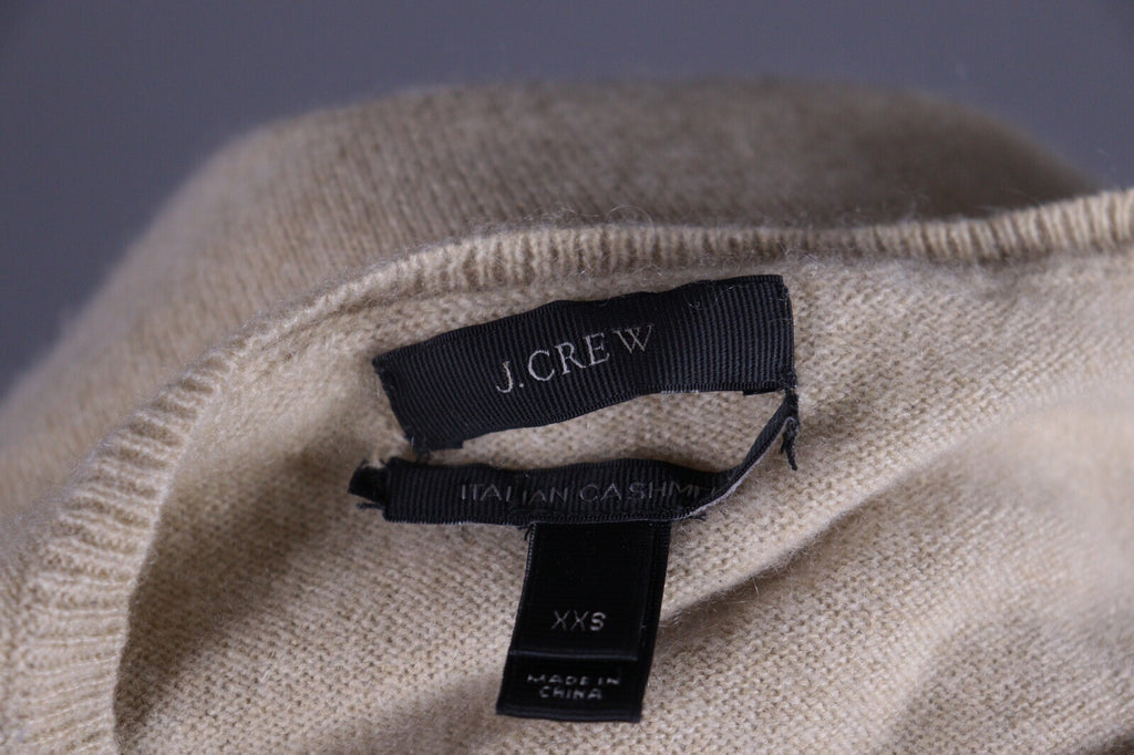 J. Crew Beige Knit 100% Italian Cashmere Soft Sweater – Size XXS