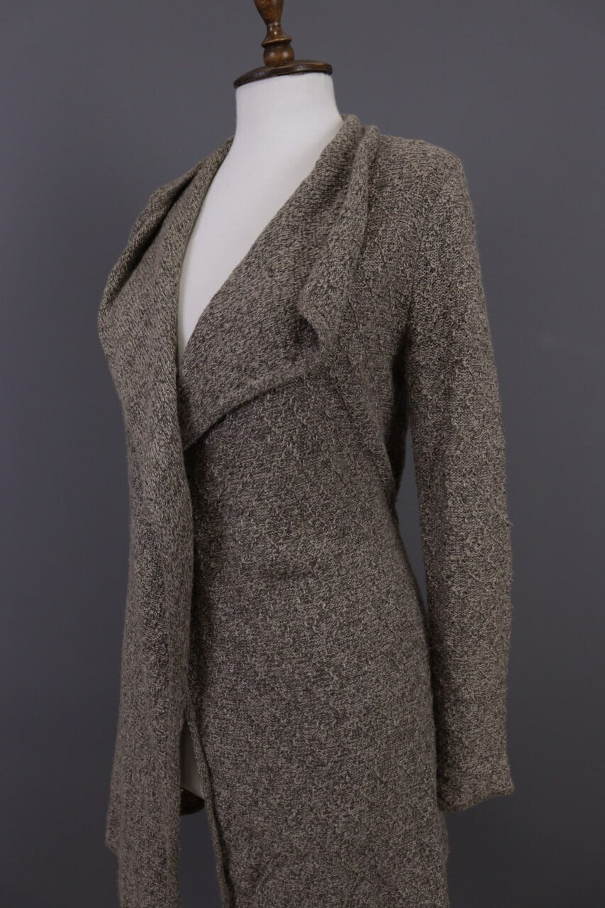 Used Lauren Ralph Lauren Brown Knitted Belted Coat Jacket – Size XS