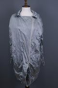 ANNETTE GORTZ Gray Collared Long Sleeve Full Zip Windbreaker Rain Coat – Size 42