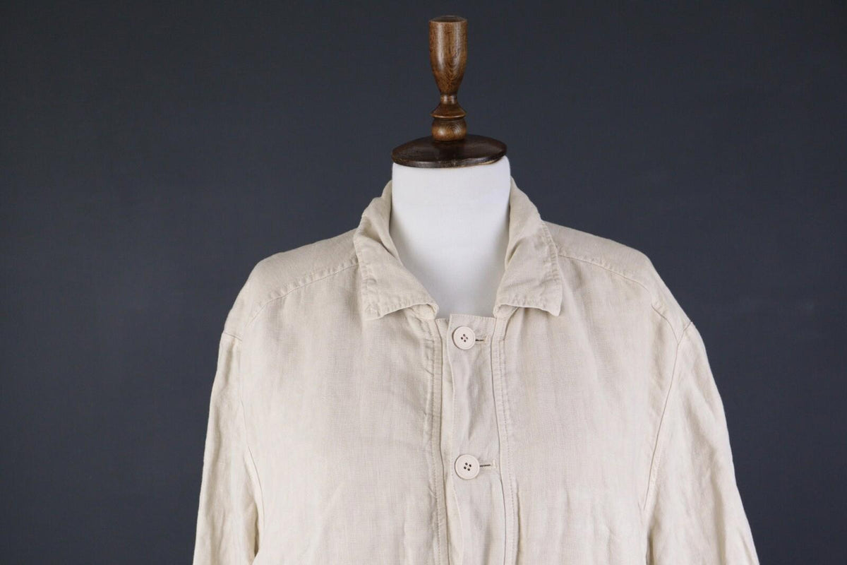 OSKA Ivory Linen Lagenlook Lightweight Blazer Jacket – Size 5