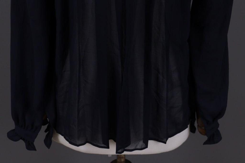 Claudie Pierlot Blue Long Sleeve V-Neck Lagenlook Blouse Shirt – Size 40