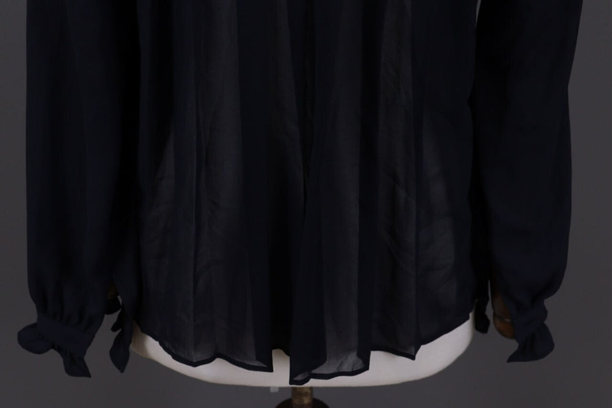 Claudie Pierlot Blue Long Sleeve V-Neck Lagenlook Blouse Shirt – Size 40