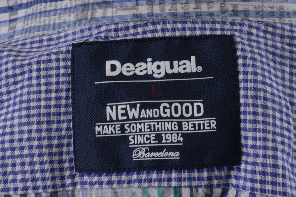 Desigual Barcelona Multicolor Striped Long Sleeve Button Down Shirt – Size L
