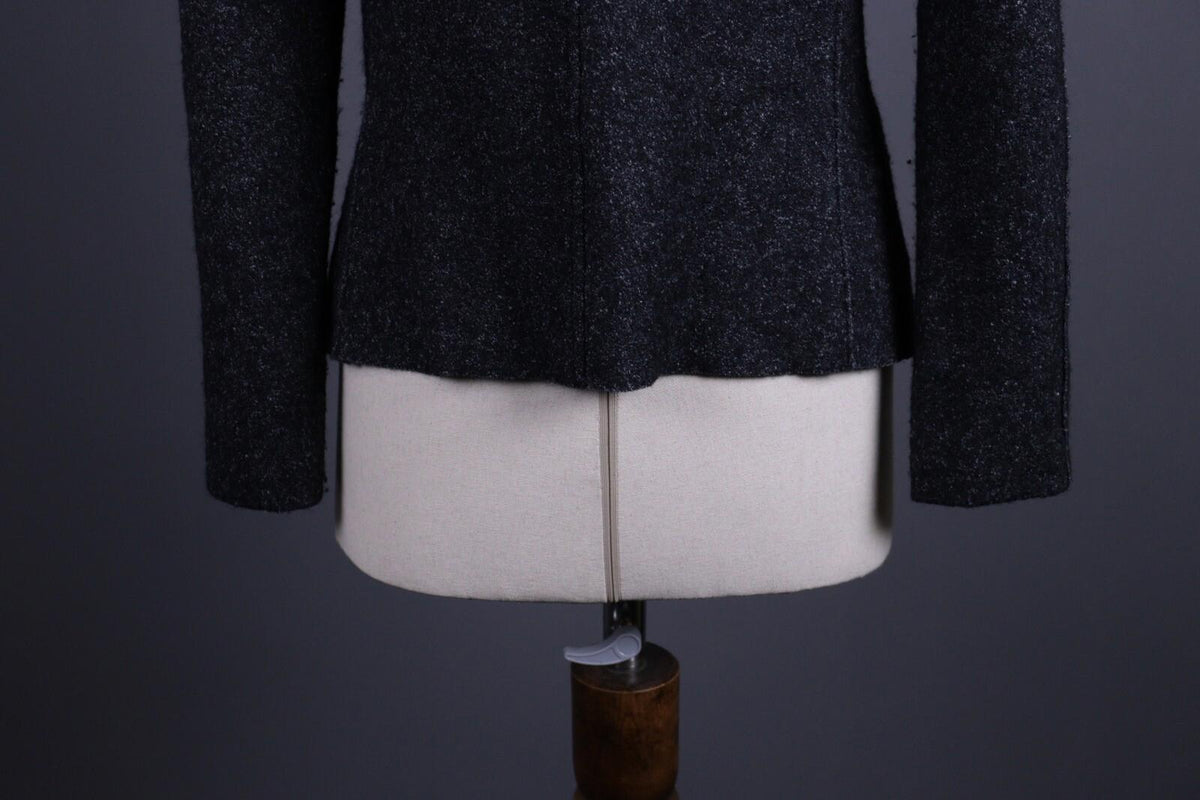 ISABEL MARANT ETOILE Gray Wool Drape Tweed Blazer Jacket – Size 40 / S