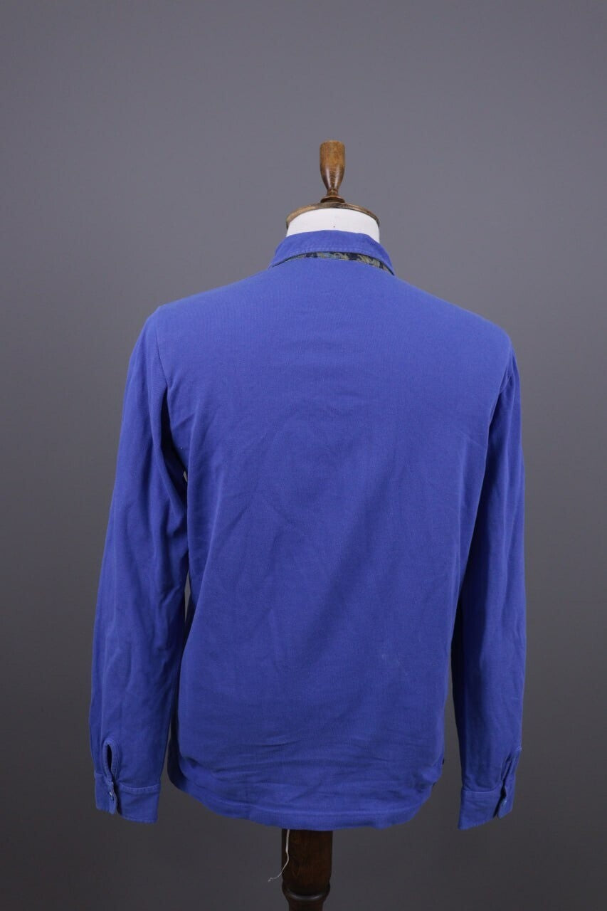 ETRO Milano Blue Collared Paisley Pullover Sweater – Size XL