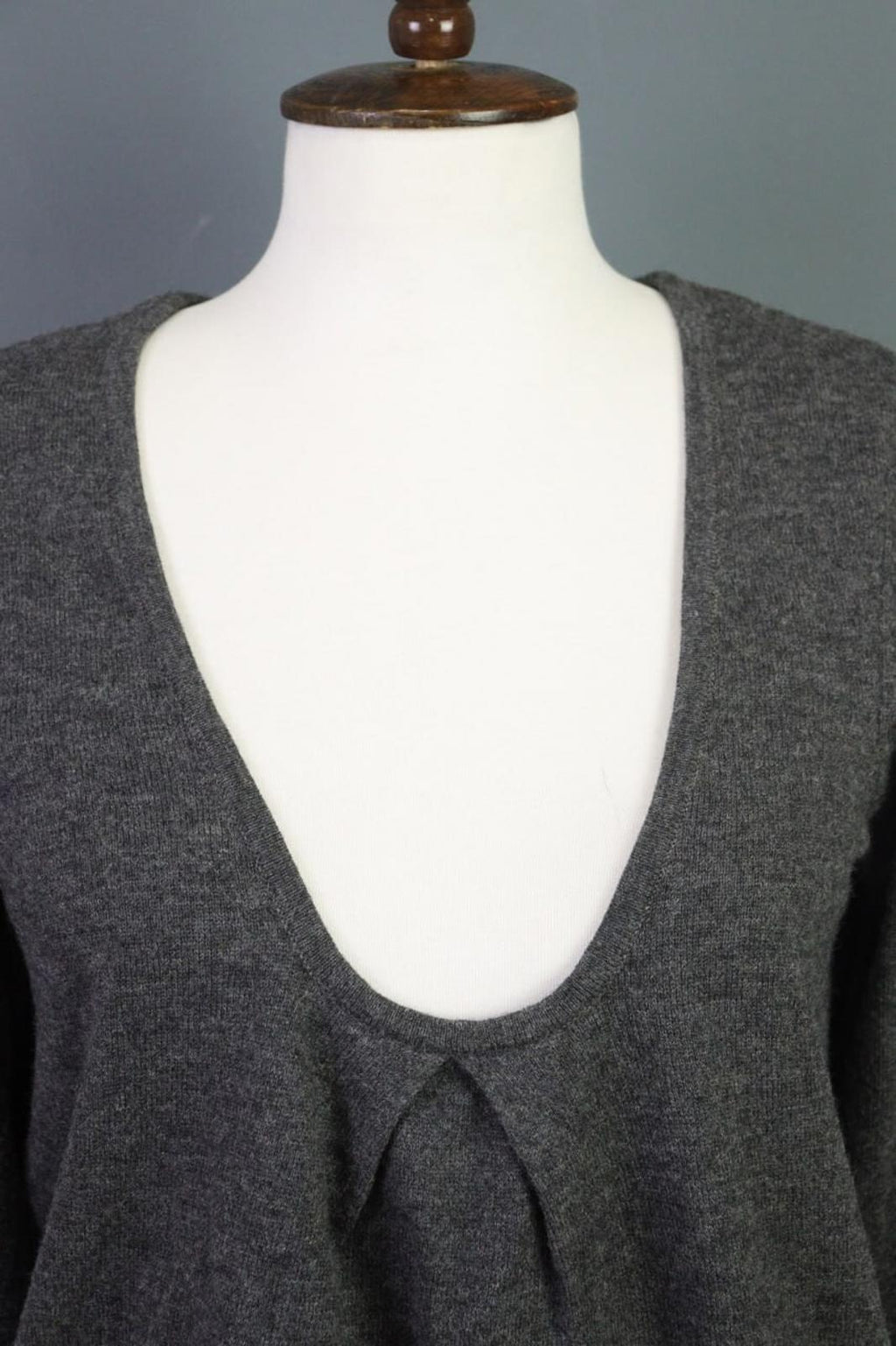 GUDRUN SJODEN Pullover Sweater Gray Wool Knit Lagenlook – Size M