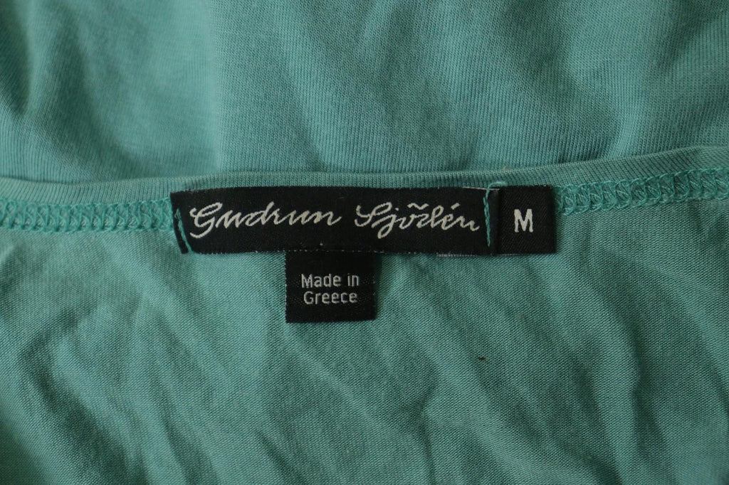 GUDRUN SJODEN Green Modal Knit Round Neck Long Sleeve Blouse Tunic Top – Size M