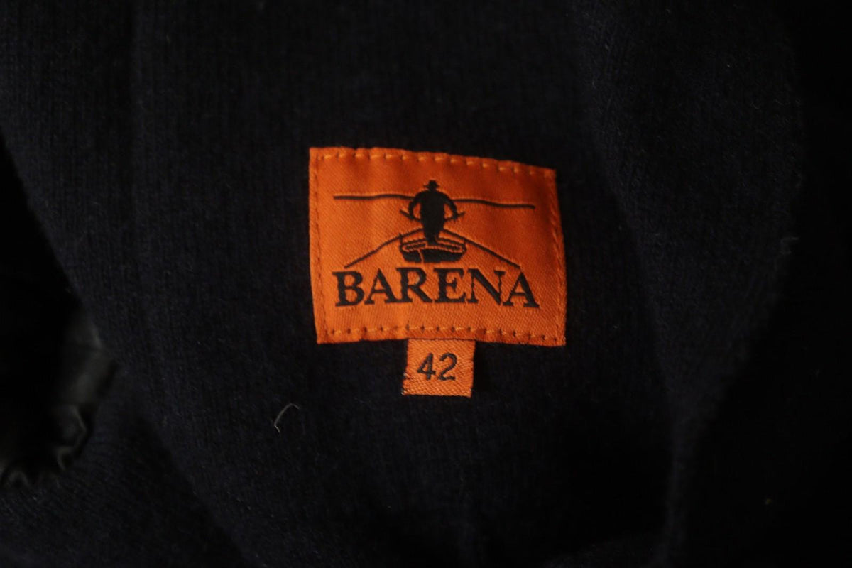 BARENA Black Knit Long Sleeve Patch Pocket Button Front Blazer Jacket – Size 42
