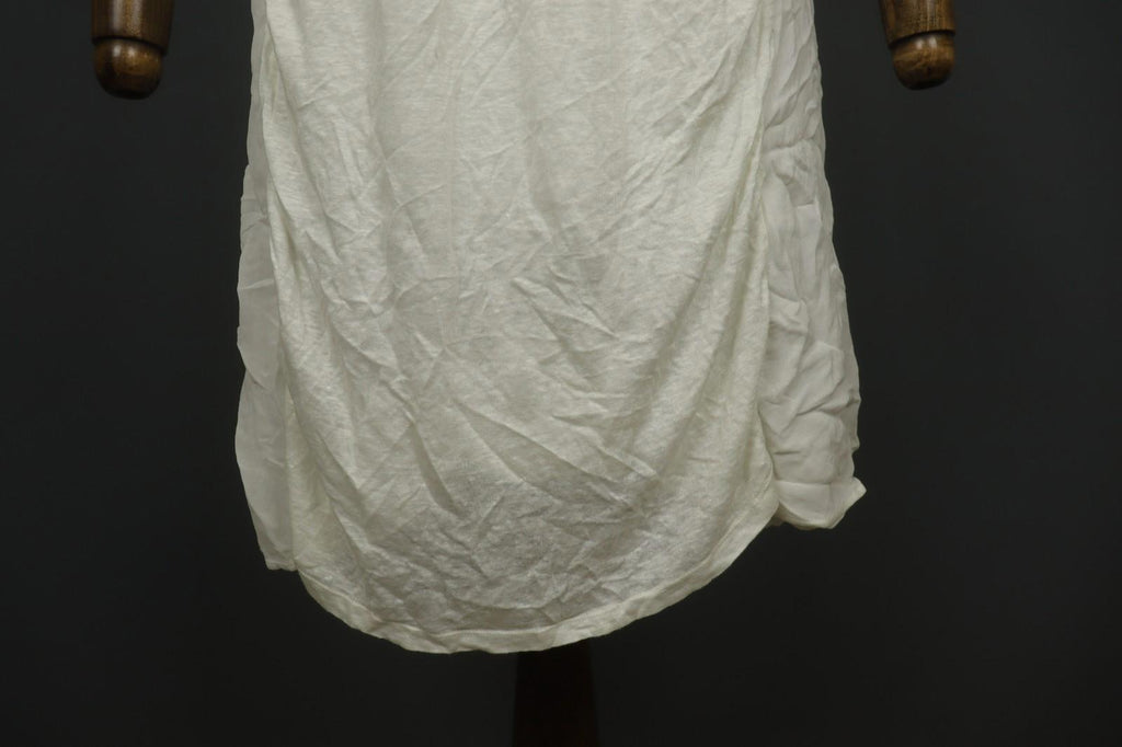 TRANSIT PAR-SUCH White 100% Viscose Sleeveless V-Neck Wide Strap Tank Dress Sz 4