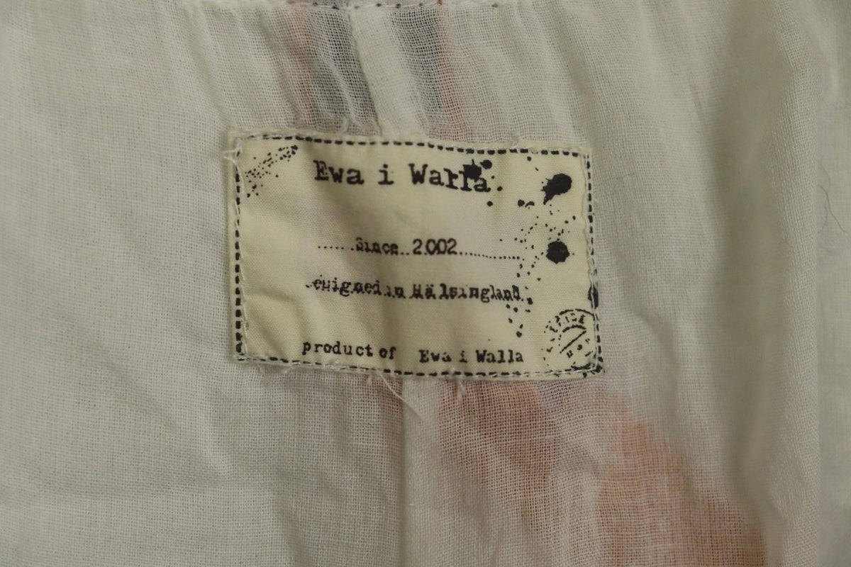 EWA I WALLA White Cotton Round Neck Long Sleeve High Low Blouse Top – Size M
