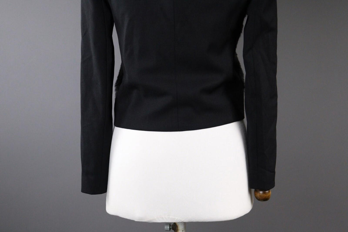 THE KOOPLES Black Wool Cape Jacket Blazer – Size 38 – Used