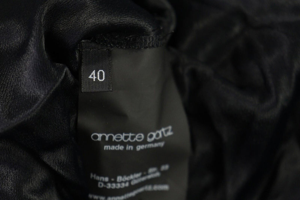 ANNETTE GORTZ Black Viscose Knee Length Sheath Dress – Size 40
