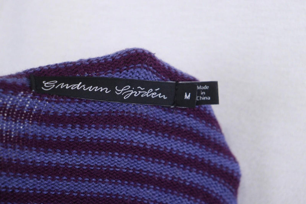 GUDRUN SJODEN Multicolor Striped Long Sleeve Lightweight Sweater – Size M