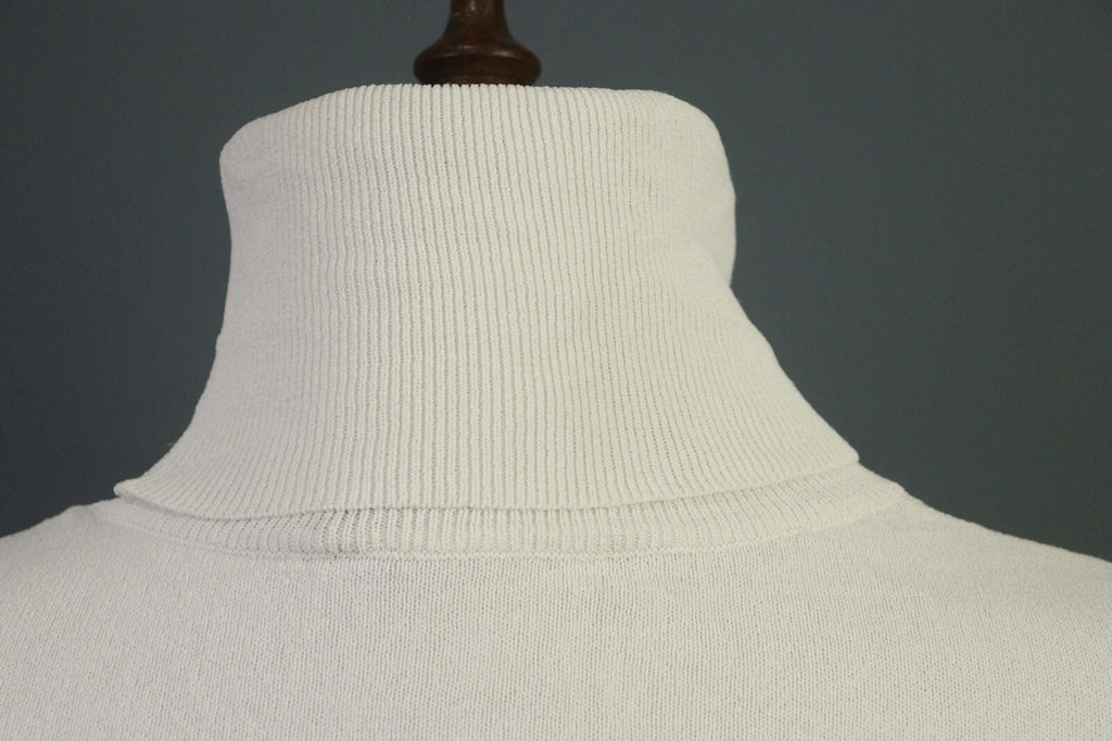 SARAH PACINI White Long Sleeve High Neck Top Blouse Shirt – Size M