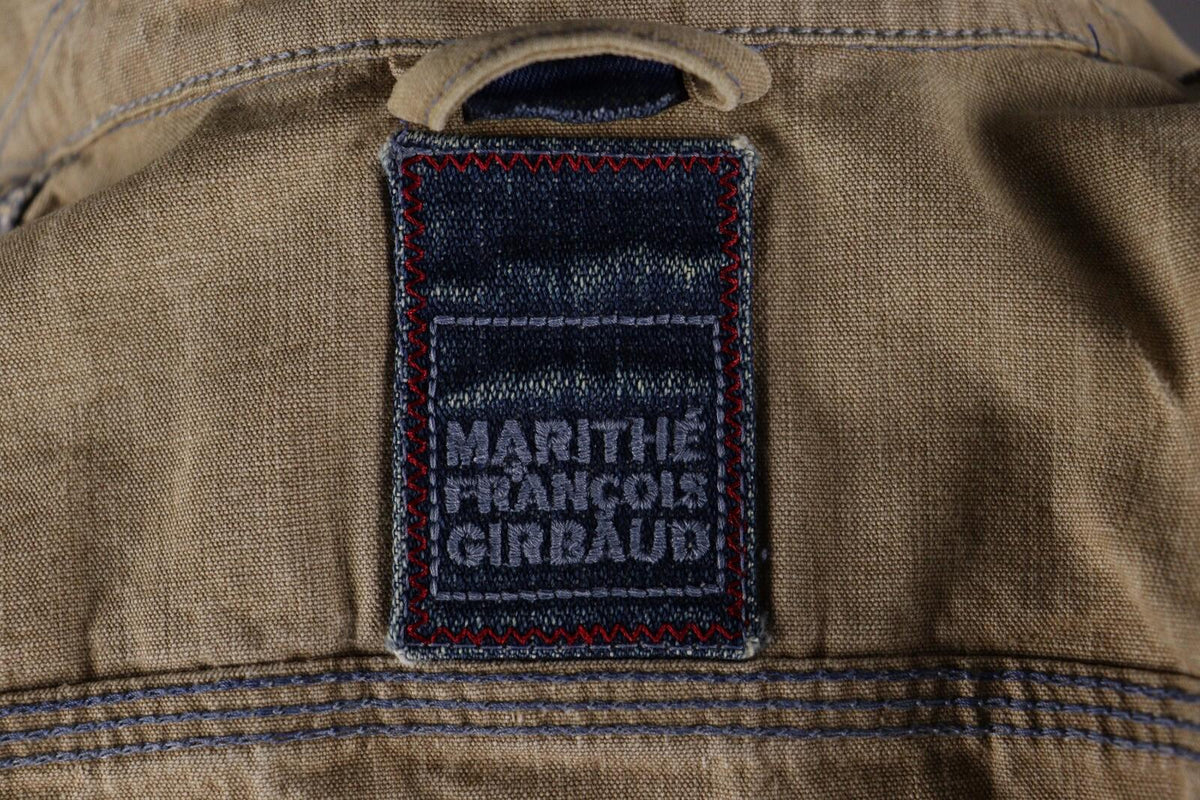 MARITHE FRANCOIS GIRBAUD Beige Denim Button Down Jacket – Size USA 27