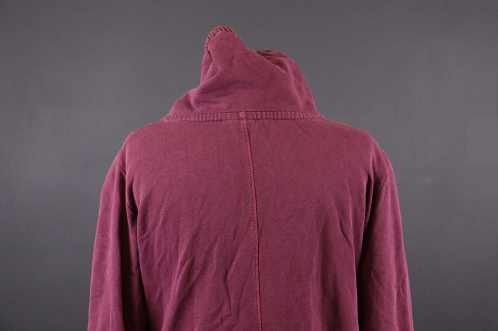 Deerberg Burgundy Floral Embroidered High Neck Full Zip Sweater – Size L