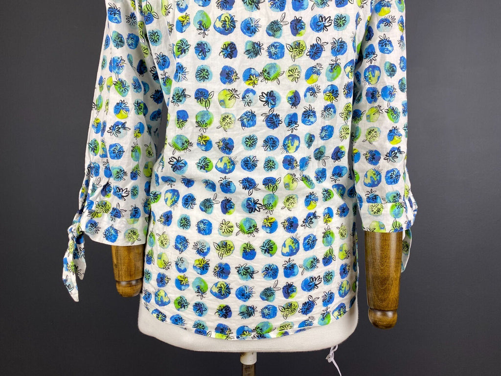 Emily Van Den Bergh Multicolor Henley Floral Long Sleeve Shirt – Size S US 6 EU 38
