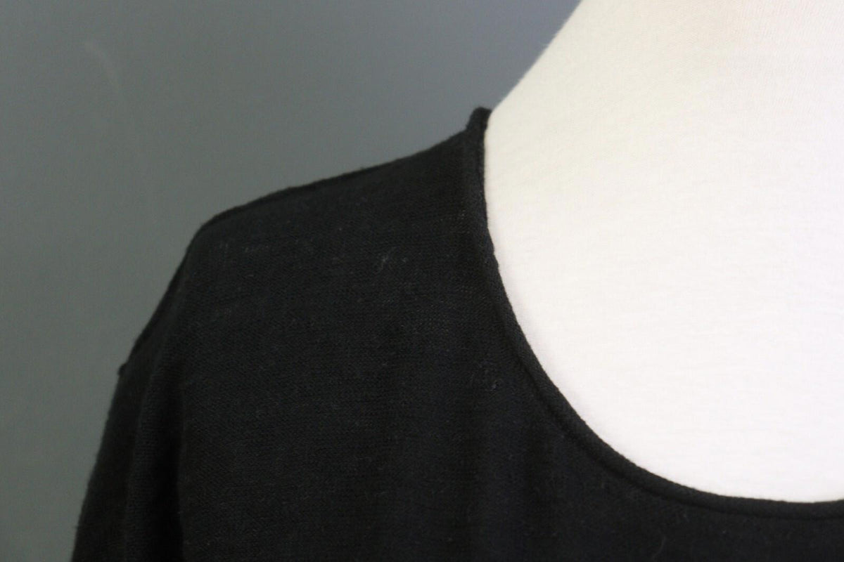 GUDRUN SJODEN Black Long Sleeve Oversized Lagenlook Shirt Dress – Size M
