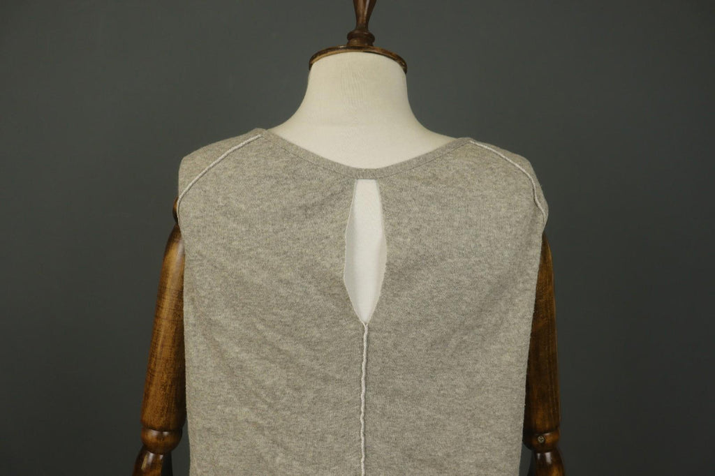 ANNETTE GORTZ Gray White Regular Fit Sleeveless V-Neck Pullover Tank Top – Size M
