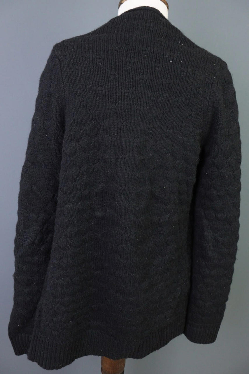 ZADIG & VOLTAIRE DAPHNEE ALN Black Alpaca Wool Wrape Cardigan Sweater – Size S – Used