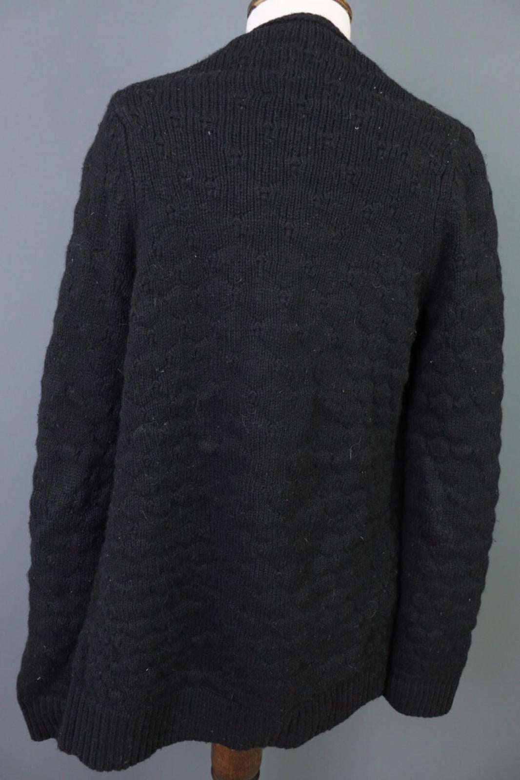 ZADIG & VOLTAIRE DAPHNEE ALN Black Alpaca Wool Wrape Cardigan Sweater – Size S – Used