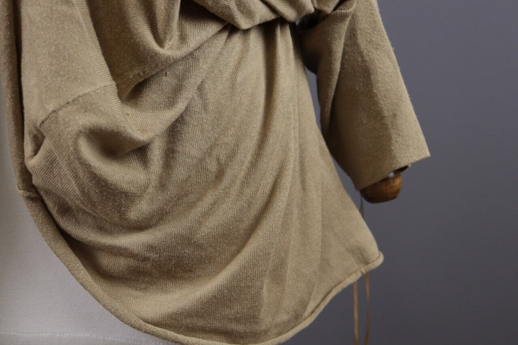 Lauren Ralph Lauren Beige Lagenlook Silk Open Front Cardigan Cape – Size L
