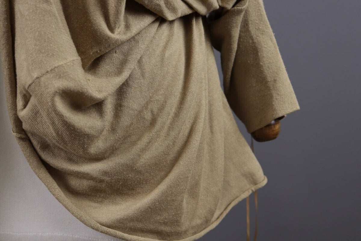 Lauren Ralph Lauren Beige Lagenlook Silk Open Front Cardigan Cape – Size L