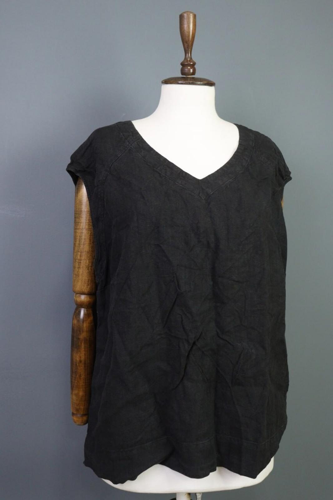 OSKA Regular Gray Lagenlook Linen Sleeveless Tunic Top Shirt – Size 4